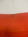 Orange Pleated Skirt