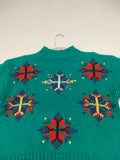 Vintage Snowflake Patterned Sweater