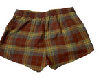 Vintage Plaid Patterned Shorts