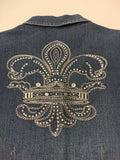 Vintage Bling Graphic Denim Jacket