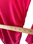 Hot Pink Ruched Bodycon Dress