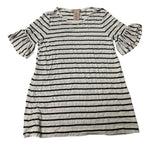 Striped Ruffled Sleeve T-shirt