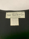 Vintage Ann Travis Black Blouse