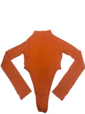 Orange Mock Neck Bodysuit