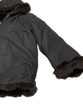 Vintage Jones New York Reversible Faux Fur Jacket Black