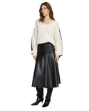 Modern Citizen Faux Leather A-Line Skirt