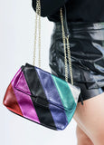 Metallic Striped Handbag
