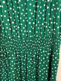 Green Polka Dot Patterned Dress