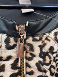 Cheetah Patterned Quilted Jacket