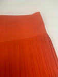 Orange Pleated Skirt