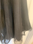 Hot Pink Black Vintage Strapless Gown