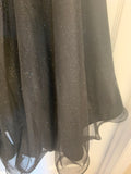 Hot Pink Black Vintage Strapless Gown