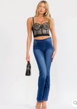 Silver Studded Bustier Top