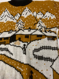 Vintage Winter Scene Graphic Sweater