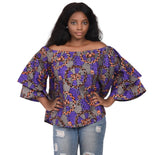 African Patterned Off The Shoulder Blouse