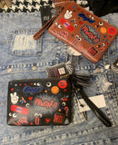 Graffiti Patterned Wristlet