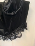 Velvet Corset Lace Detail Top