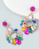 Multicolored Gemstone Statement Earrings