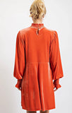 Orange Velvet Dress