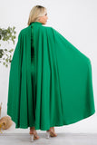 The Stella Cape Plus Size Midi Dress - Green