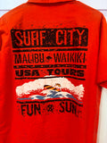 Vintage Surf City Button Down Top