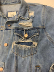 Forever 21 Distressed Denim Jacket-Preowned