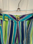 Vintage Striped Denim Shorts
