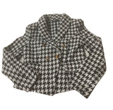Houndstooth Patterned Pea Coat