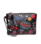 Graffiti Patterned Wristlet