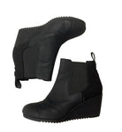 Preowned-Tom's Bailey Wedge Heel Booties