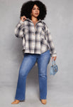 Plaid Plus Size Shacket