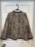 Cheetah Patterned Quilted Jacket