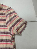 Striped Lettuce Hem Sweater