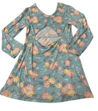Floral Patterned Cut Out Dress