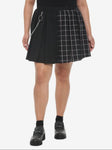 Plaid Pleated School girl style skirt