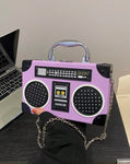 Purple Boombox Crossbody Bag