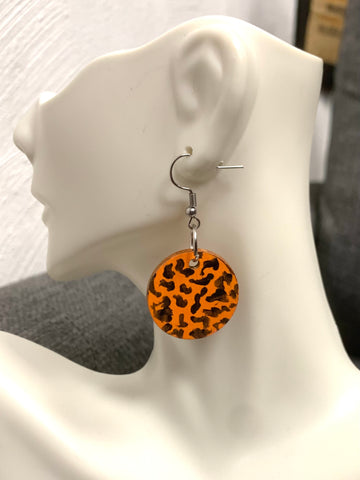 Handmade Cheetah Patterned Earrings