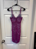 Purple Ruched Club Dress