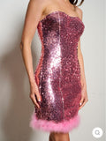 Sequin Pink Statement Dress