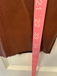 Express Coffee Faux Leather Skirt
