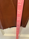Express Coffee Faux Leather Skirt