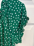 Green Polka Dot Patterned Dress
