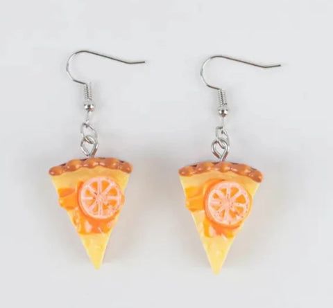 Orange Pie Statement Earrings