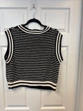 Striped Sleeveless Sweater