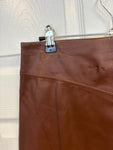 Express Coffee Faux Leather Skirt