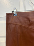 Express Coffee Faux Leather Skirt