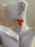 Orange Pie Statement Earrings