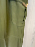 Green Faux Leather Cropped Pants