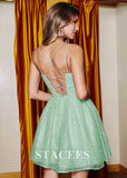Mint Green Sequin Embellished Gown