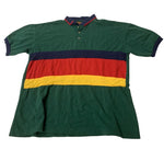 Vintage Multicolored Colorblock Polo Top